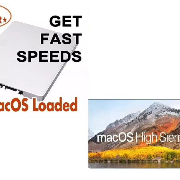 120GB SSD Upgrade with macOS High Sierra 10.13 for MacBook, MacBook Pro,Mac Mini